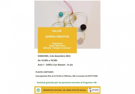 Inscripciones del taller de Joyería Creativa